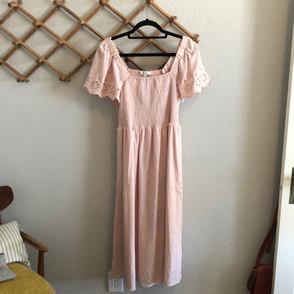 Madewell Linen Blend Midi dress
